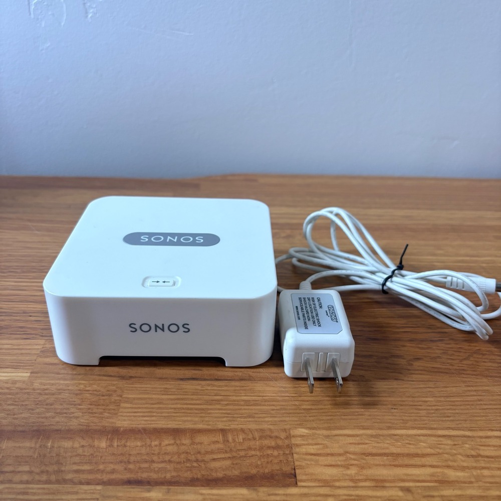 Sonos Wireless Bridge BR100 Network Extender White Tested & Works w/ Power Cord